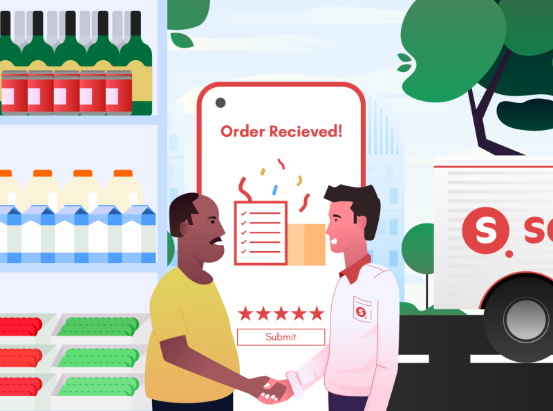 Order recieving illustration 2d illustration design groceries hero illustration groceries illustration grocery order hero illustration handshake illustration hero illustration illustration illustrations landing page illustration order illustration sarwar ahmed shafi story illustration web illustration