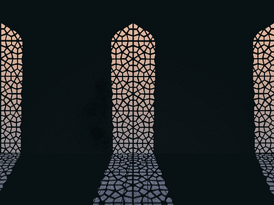 Light desert illustration light speckle texture tunisa window