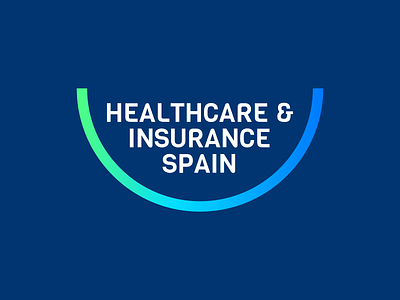 Healthcare & Insurance Spain blue branding flat logo minimal