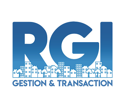 RGI Logo buildings city immobilier logo