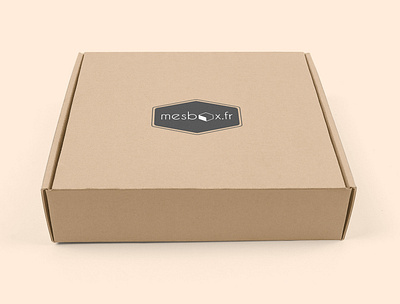 Brand ID MesBox.fr box sticker box logo package packaging sticker