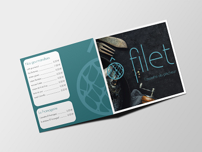 Restaurant menu card fish logo logodesign menu restaurant