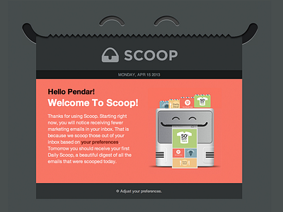 Scoop Welcome Email