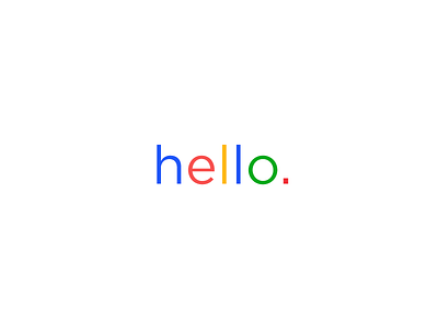 Hello Google