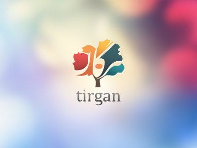 Tirgan calligraphy colourful festival gradient persian script tirgan tree typography