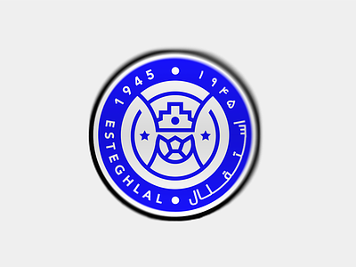 Esteghlal FC badge blue branding crest esteghal football logo redesign soccer sports taj