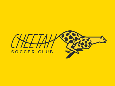 Cheetah Soccer animal branding cheetah clean lines logo minimal running silhouette simple soccer speed