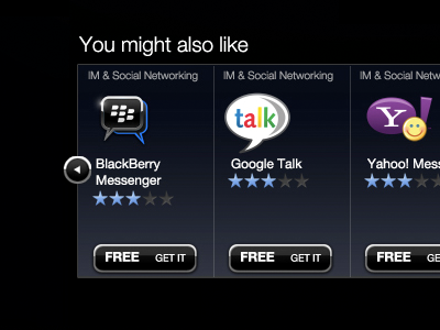 App World Concept apps black blackberry dark grid recommendation rim ui