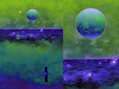 Flat Nebula art artistmef concept art design fantasy igor vitkovskiy illustration nebula space surreal surrealism