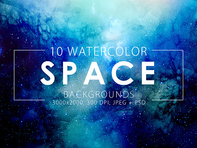 Space Watercolor Backgrounds