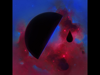 Suprematism Attacks The Space abstract art blue digital igor vitkovskiy nebula painting photoshop red space stars suprematism