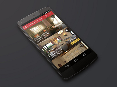 Real estate - newsfeed android app homepage house newsfeed real estate ui user interface