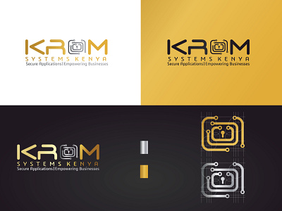 Kromsystems Kenya Branding black brand design brand identity gold identity design kenya kromsystems kromsystemskenya kromsystemskenya logo