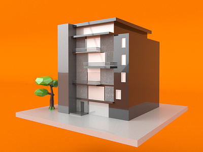 LHM EDIFICIO art cinema cinema4d design illustration minimal modeling