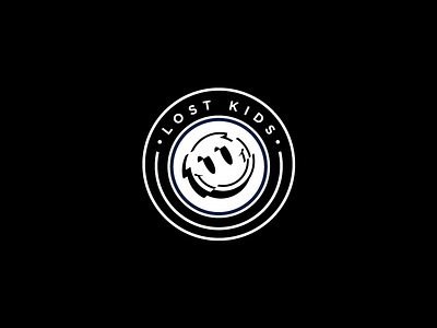 LOST KIDS BADGE branding design icon illustration logo minimal type vector