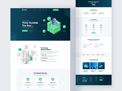 Web Hosting and Domain Landing Page 2020 trends branding clean ui dashboard domain hosting green homepage design hosting hosting template isometric landing page design psd web template ui ui exploration ui ux ux web templates website website concept xd template