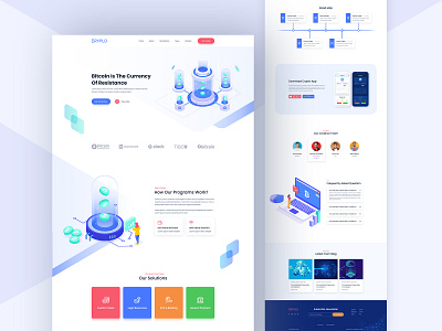 Cryplo ICO Cryptocurrency Landing Page agency agency landing page app landing page branding clean design clean ui colorful crypto exchange cryptocurrency cryptocurrency landing page dashboard header exploration ico landing page landing page design minimal ui uidesign ux uxdesign website design concept