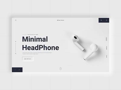 Headphone Landing Page Header Exploration