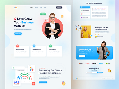 Business Consulting Website UI Exploration agency landing page clean ui ecommerce education website finances header exploration landing page design mobile ui online shop online shopping online store popular shot trend 2021 ui ui design ux ux design website concept website design website ui