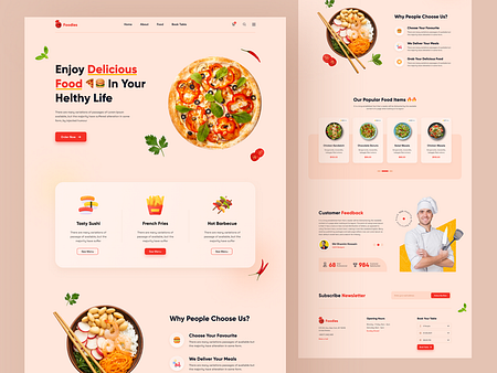 Food Delivery Landing Page🍕🍔 by Md Shamim Hossain on Dribbble