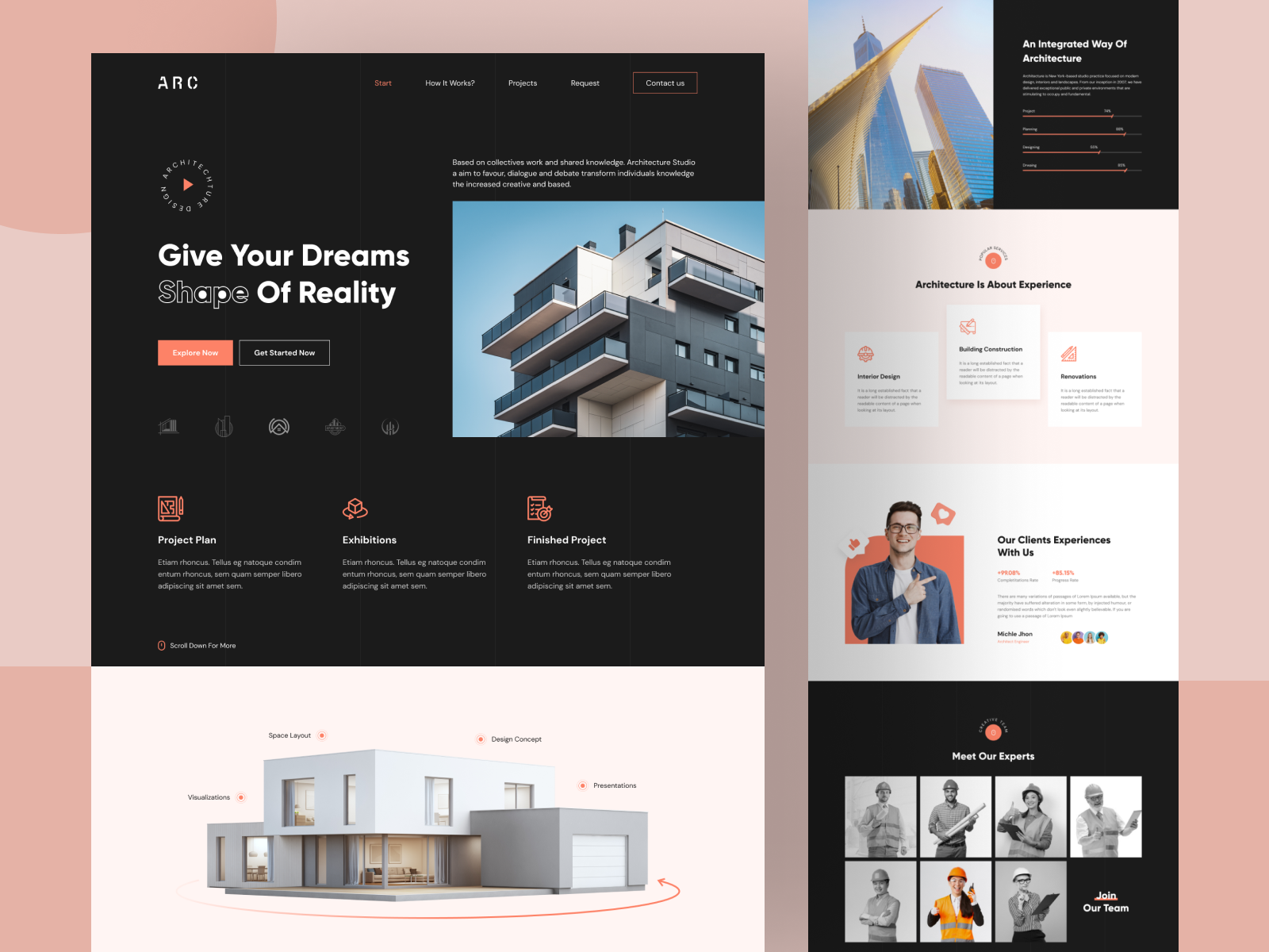 Architecture Landing Page UI 🏠🏠 by Md Shamim Hossain on Dribbble