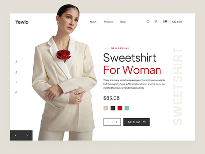 Shopify - Landing Page For Fashion Shop clean ui ecommerce ecommerce shop ecommerce website header exploration landing landing page landing page design landing page ui minimal online shop online store product page shop page shopify trend 2021 ui website design woocommerce