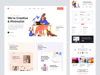 Personal Portfolio Website Landing Page UI agency landing clean ui designer portfolio freelancer header exploration landing landing page design landingpage minimal personal portfolio popular portfolio portfolio landing portfolio template portfolio website ui web design web ui website concept website design