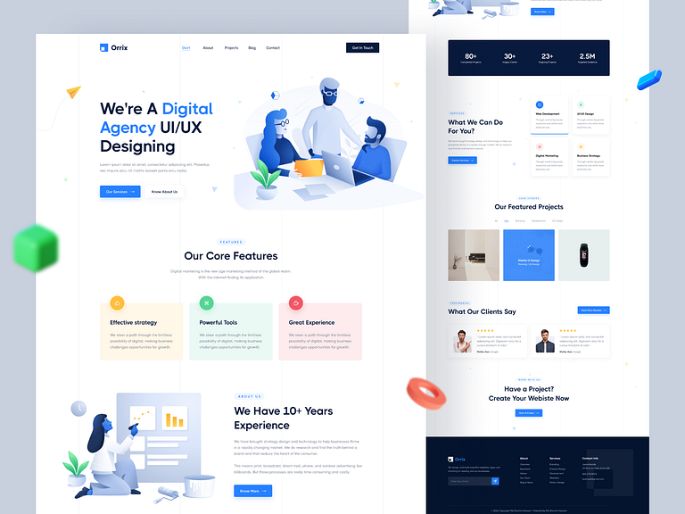 Agency Website Landing Page by Md Shamim Hossain on Dribbble