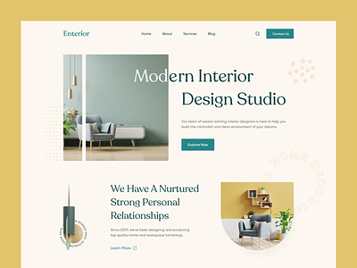 Interior Design Website agency architecture clean clean ui design agency furnitures home home decor interior interior design landing landing page landing page design marketing minimal real estate ui designer website website design website ui