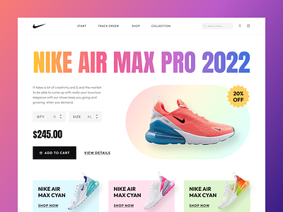 E-commerce - Shoes Website UI Design