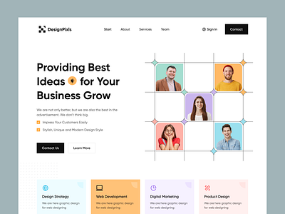 Agency Website Design agency website clean ui ecommerce freelancer header header exploration homepage landing page design landingpage marketing minimal popular product design shamim uiux uiux designer web design website