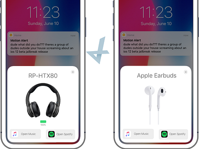 Airpods-esque menu for all connected audio devices - iOS concept airpods concept ios ios 11 jailbreaking
