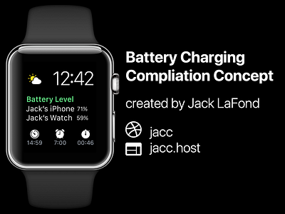Battery Charging Compliation Concept apple watch apple watch mockup concept design logo typography ui