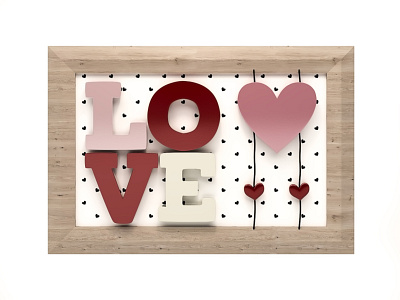 3d frame valentine's day