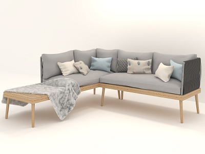 3d couch 3d model 3dmax design photoshop render vray