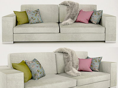 Couch 3d model 3dmax design photoshop render vray