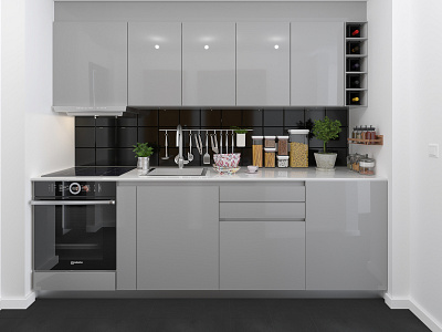 Project 3d kitchen 3d max 3d model photoshop render vray