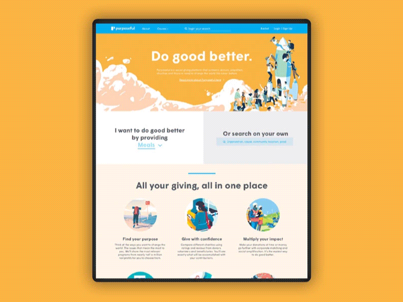 Purposeful website concept