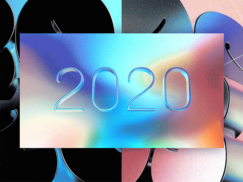 2020 recap 2020 3d ae animation c4d design gif iridescent layout lofi mograph motion numbers type typography