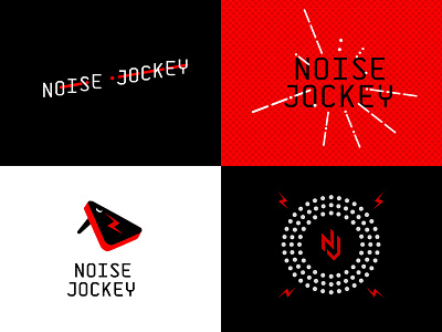 noise jockey branding audio branding design icon identity illustration logo logotype mark music type typography