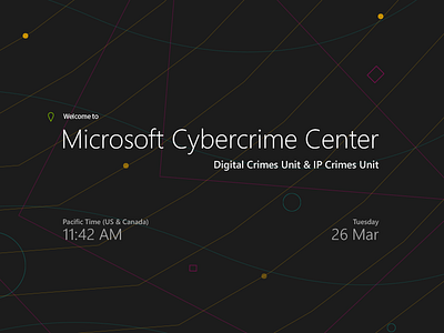 Microsoft Cybercime Center branding design identity layout type typography ui