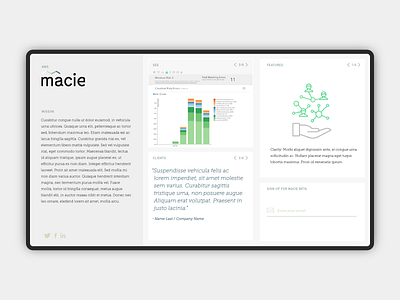 Macie web mockup