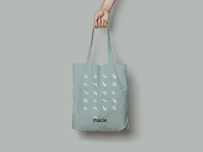 macie tote concept branding design icon identity illustration layout logo mockup tote type typography