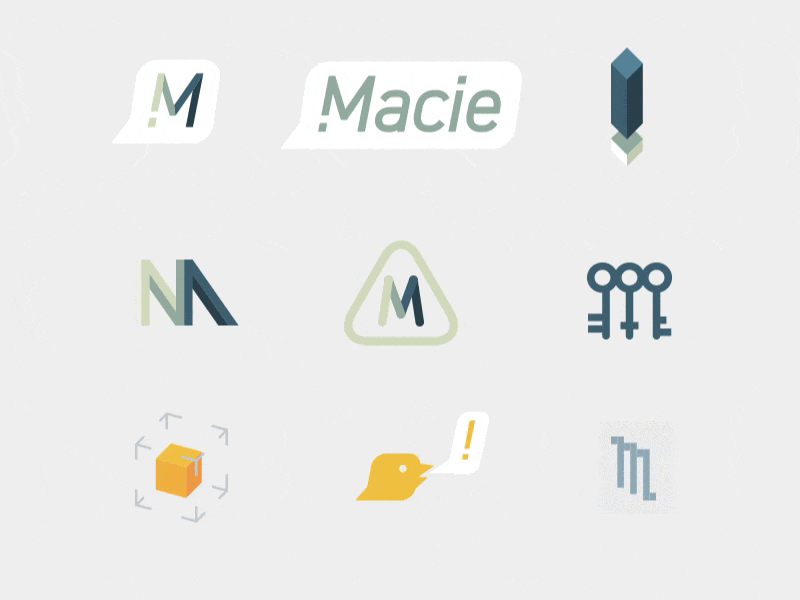 macie logo process branding data design graphic design icon identity illustration logo machine learning mark process security type vector