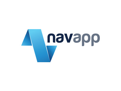 Navapp Logo Prototype blue clean gradient logo microsoft n navapp