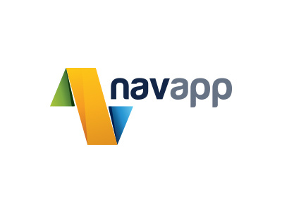 Navapp Logo Finale blue clean gradient green logo microsoft n navapp yellow