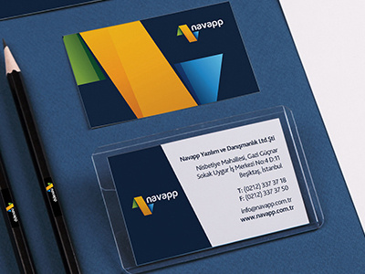 Navapp Branding - Business Card branding business card colorful dynamics identity logo n navapp