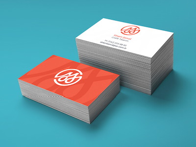 Sinem Şenol Branding branding business card card clean logo orange personal simple sinem senol ss sş