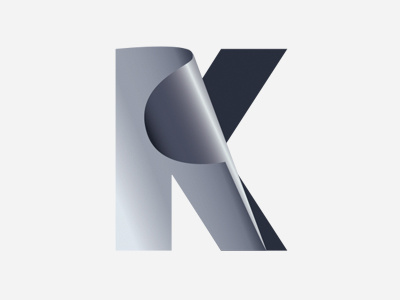 RusKo fold identity k letter logo r