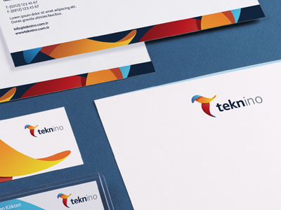 Teknino Branding branding card cd clean colorful design envelope inovation logo paper tech technology